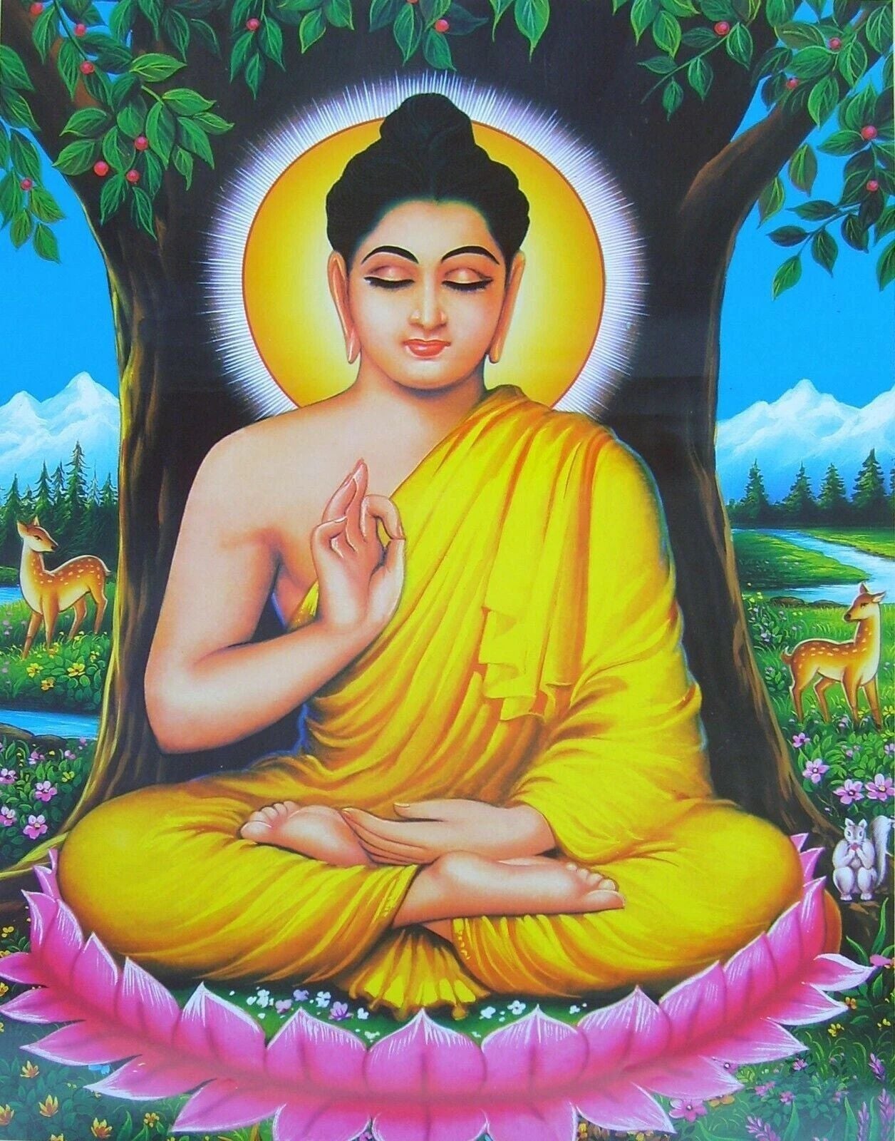 Gautama Buddha Siddhartha India Hindu Poster Picture Photo