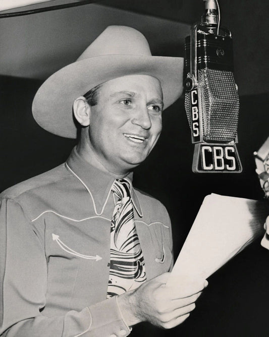 Gene Autry Singing Cowboy On Cbs Western Publicity Picture Keychain