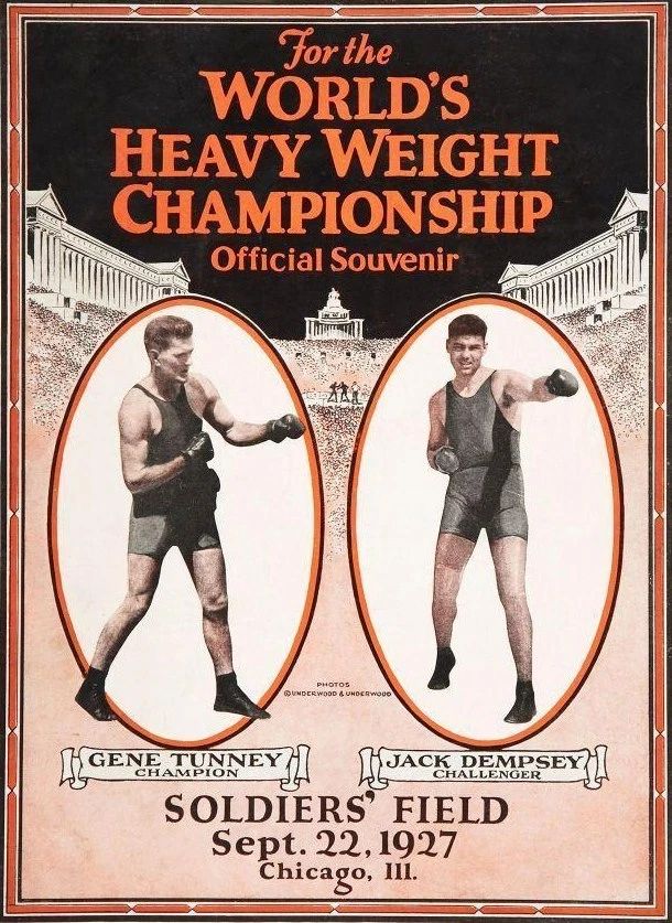 Gene Tunney Vs Jack Dempsey Magnet Boxing Magnet Picture