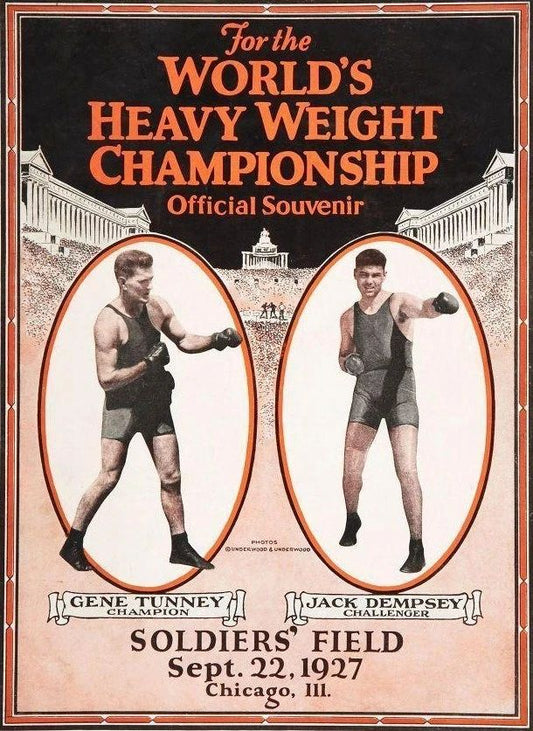 Gene Tunney Vs Jack Dempsey Magnet Boxing Magnet Picture