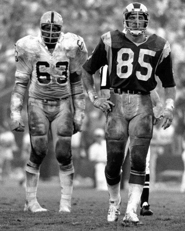 Gene Upshaw Jack Youngblood Photo Oakland Raiders La Rams Football Picture