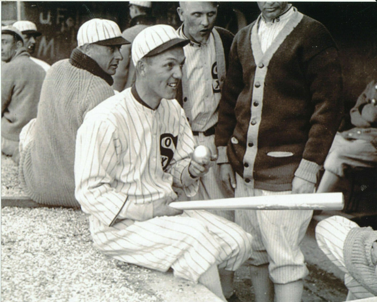 George Buck Weaver Photo Baseball Chicago White Sox Picture In Dugout