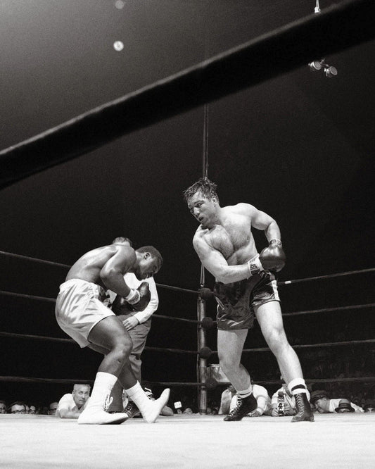 George Chuvalo Vs Joe Frazier Photo Boxing Picture Bw