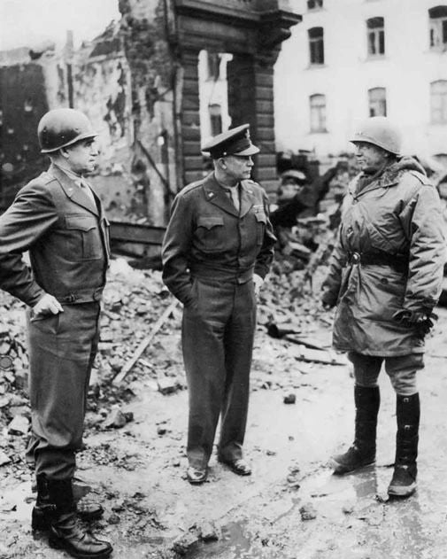 George Patton, Dwight Eisenhower And Omar Bradley Photo World War Ii Print