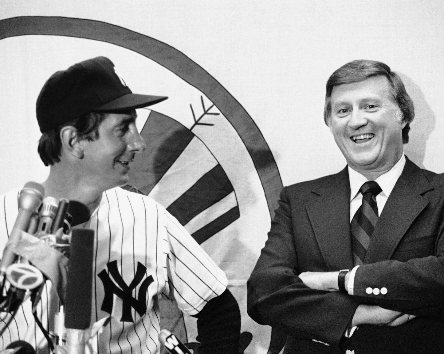 George Steinbrenner Billy Martin Photo New York Yankees Baseball Press Conf