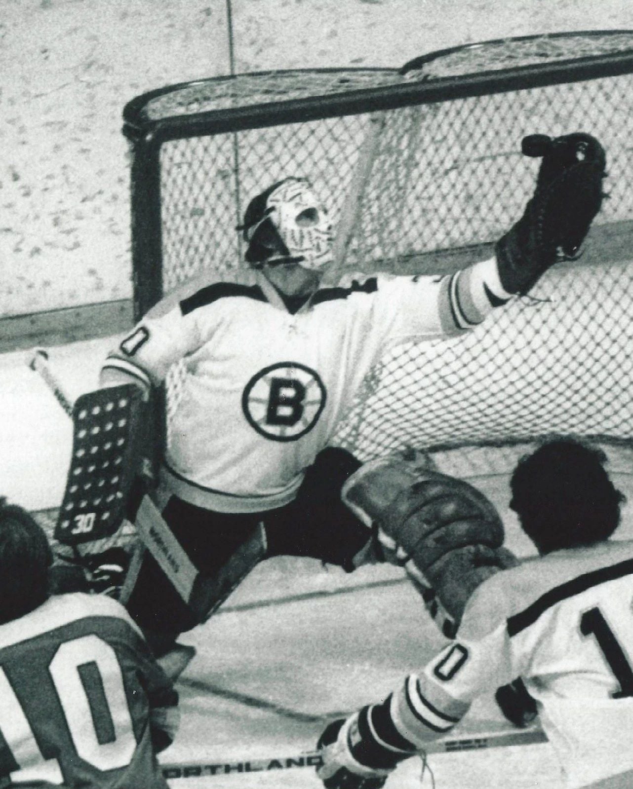 Gerry Cheevers Photo Hockey Boston Bruins Mask Stitches Nhl Picture Hockey