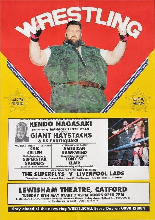 Giant Haystacks V Kendo Nagasaki Magnet Wrestling Picture