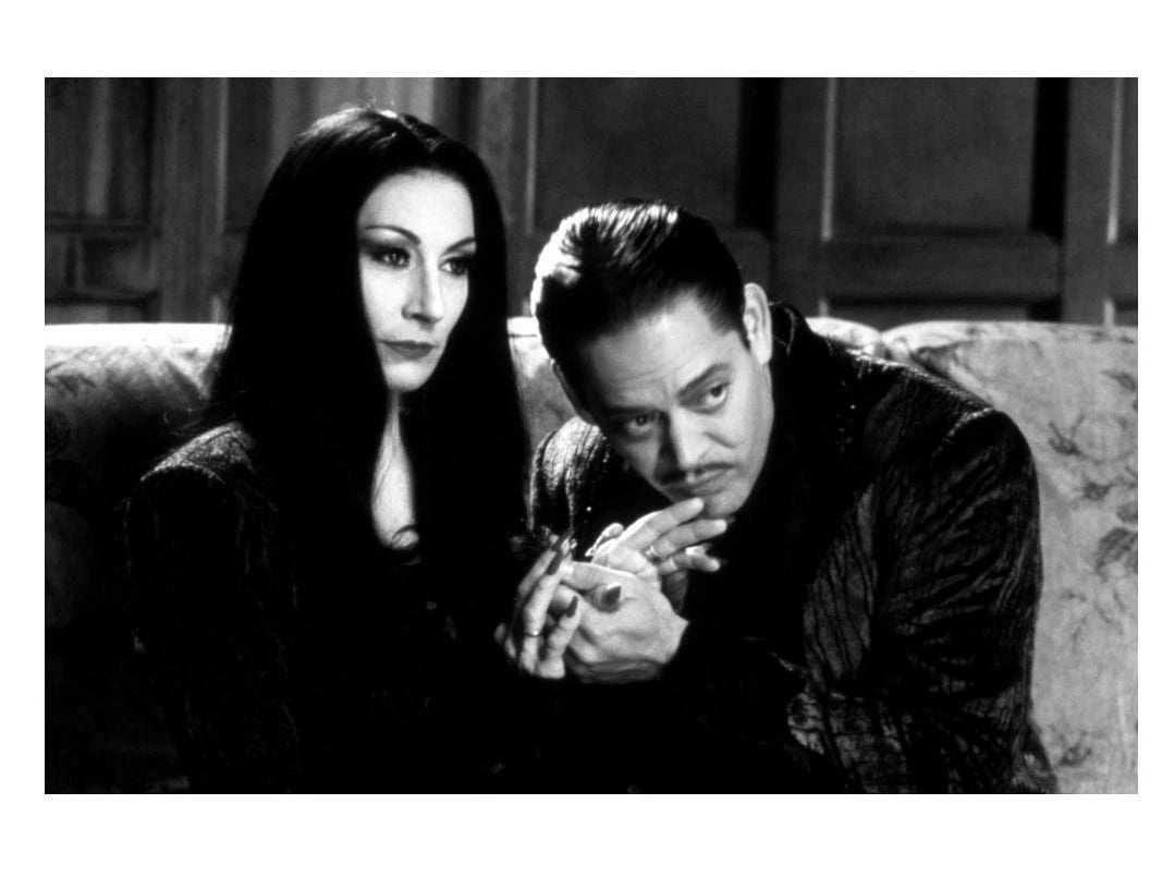Gomez & Morticia Addams Family Old Retro Publicity Photo Picture Reprint 5 X 7