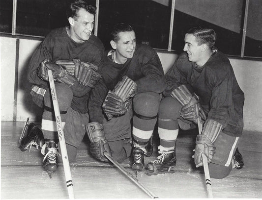 Gordie Howe Abel & Ted Lindsay Bw Magnet Detroit Red Wings Picture Hockey