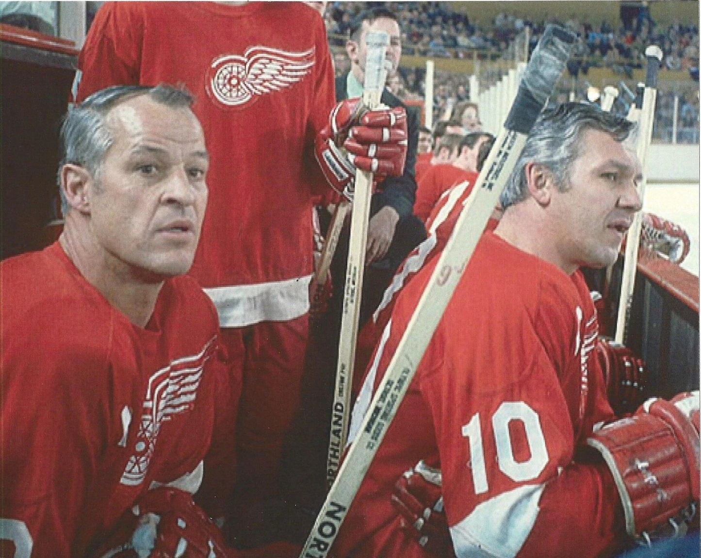 Gordie Howe & Alex Delvecchio Keychain Hockey Detroit Red Wings Nhl Picture