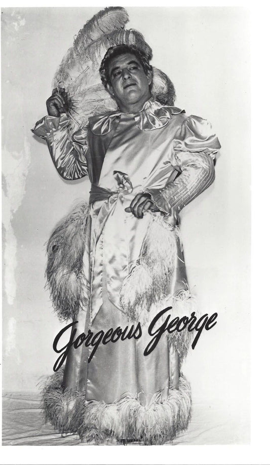 Gorgeous George Photo Wrestling Picture Wwf Wide Border