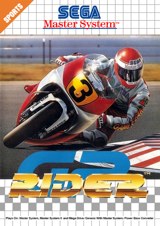 Gp Rider Sega Master System Print Poster