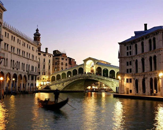 Grand Canal Of Venice Italy Glossy Magnet Magnet Riatto Bridge
