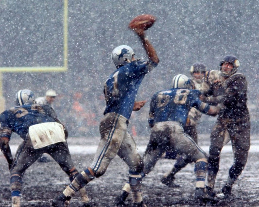 Greg Landry Photo Detroit Lions Picture Nfl Football In Snow
