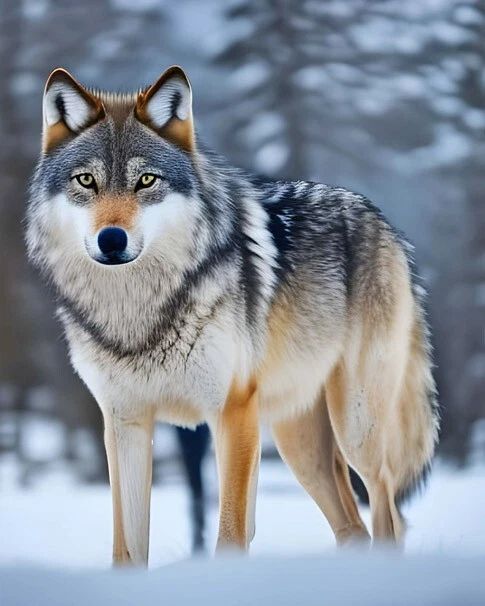 Grey Wolf Glossy Photo Print Canada Poster Nature Wildlife 1