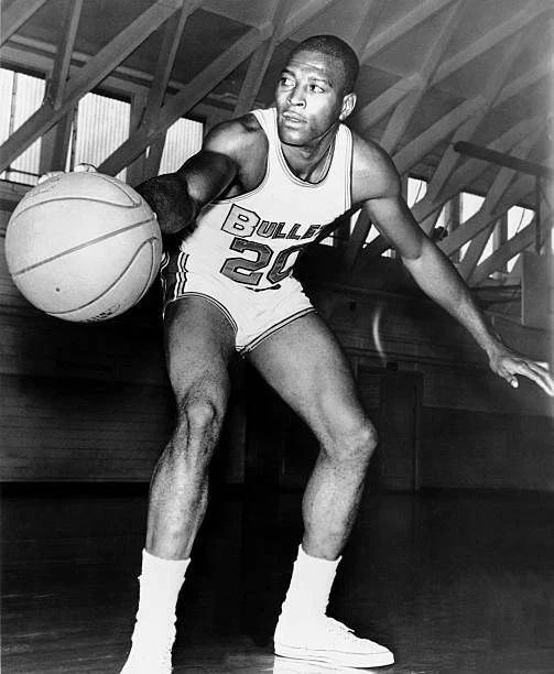 Gus Johnson Magnet Baltimore Bullets Picture Basketball Nba Aba Bw