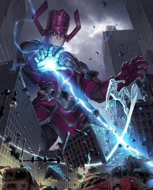 Galactus Energy Attack Cityscape Print Poster