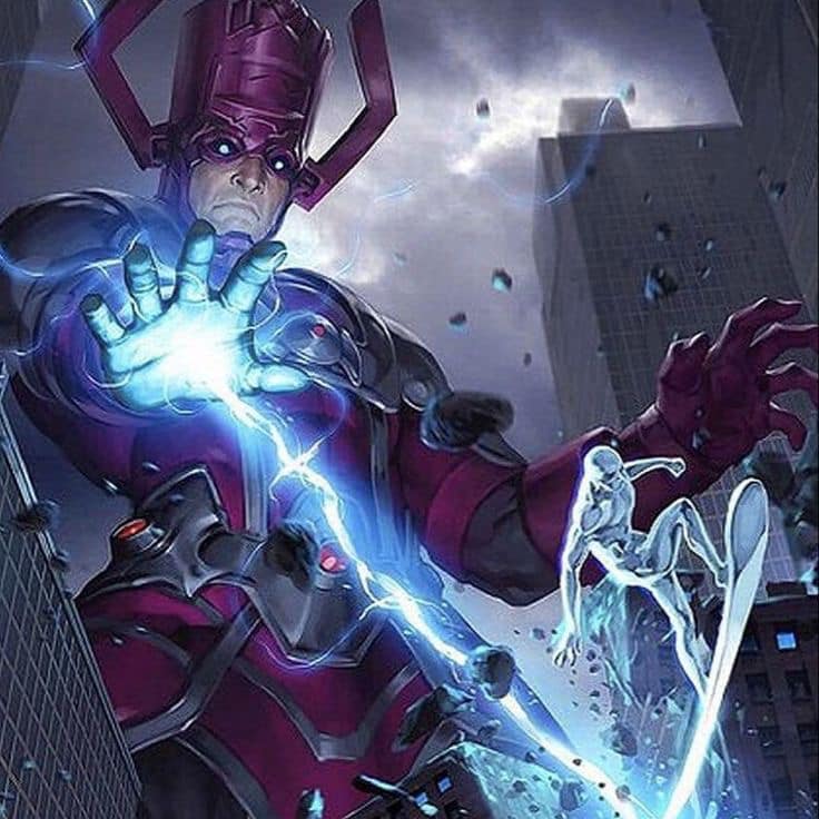 Galactus Energy Attack Cityscape (2) Print Poster
