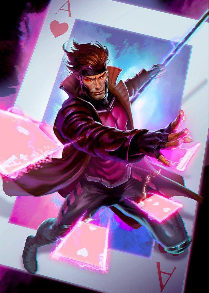 Gambit Action Card Art Print Poster