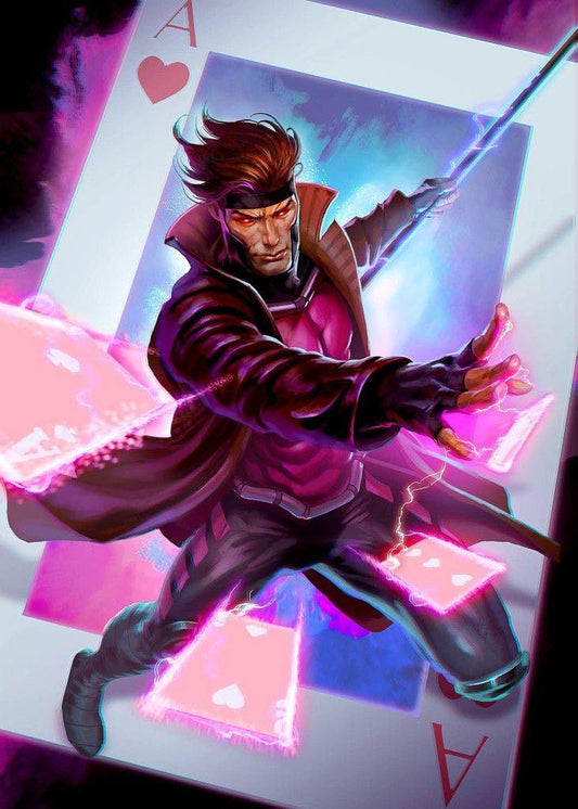 Gambit Action Card Art Print Poster