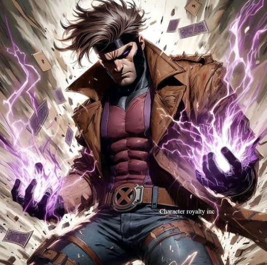 Gambit Superhero Action Print Poster