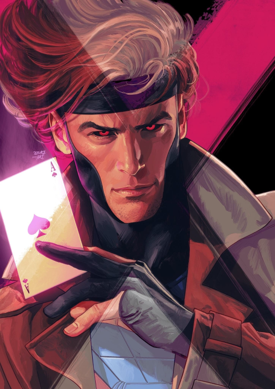 Gambit Holding Ace Card 578 Print Poster