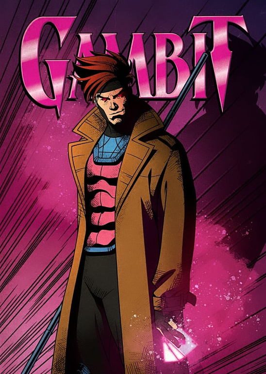 Gambit Pink Energy Power 8943 Print Poster