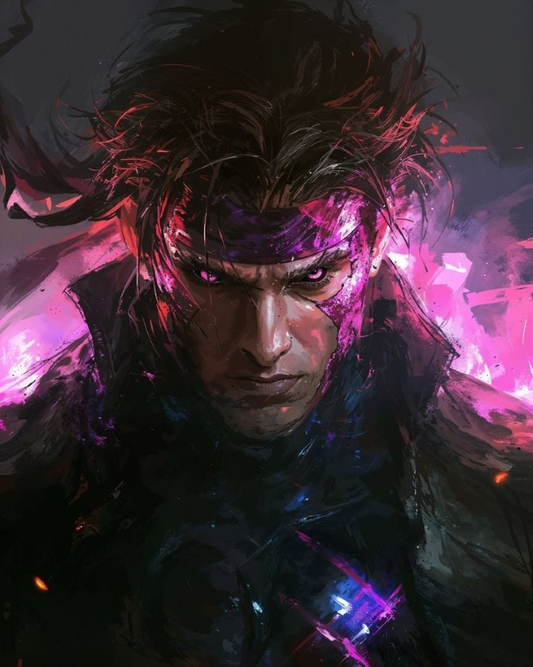 Gambit Purple Light Effect 01 Print Poster