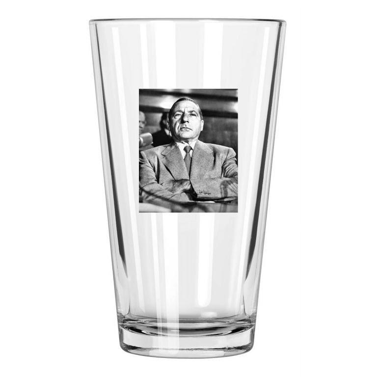 Gangster Crime Mobster Frank Costello Genoveso Family Pint Beer Drinking Glass