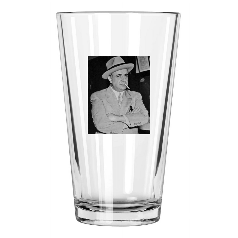 Gangster Mobster Albert Anastasia Photo Murder Inc Pint Beer Drinking Glass