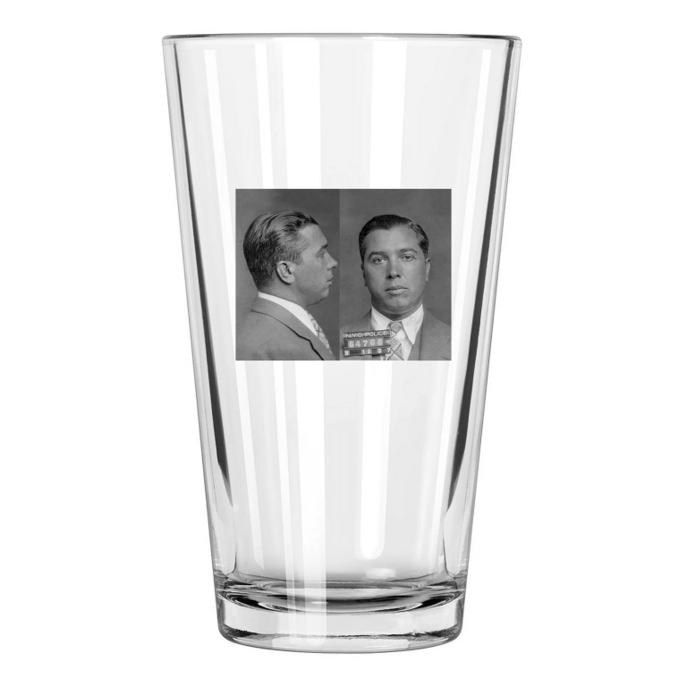 Gangster Mobster Joe Adonis Mugshot Cosa Nostra Crime Family Pint Beer Glass