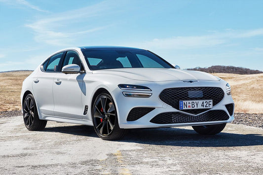 Genesis G70 33T Sport Car White Colour Art Home Decor Jigsaw Puzzle
