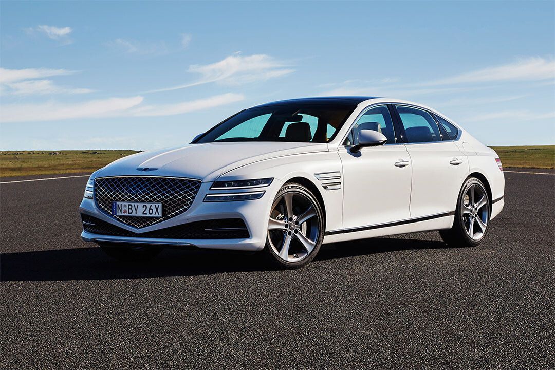 Genesis G80 35T Awd Family Car White Wall Indoor Jigsaw Puzzle