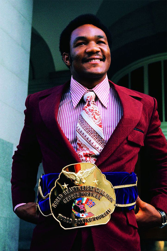 George Foreman With World Title Print Jigsaw Puzzle