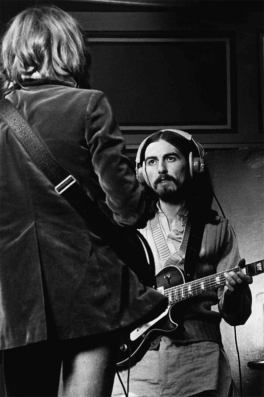 George Harrison And Eric Clapton Performing Print Jigsaw Puzzle