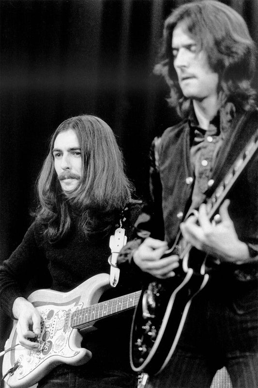 George Harrison And Eric Clapton Performing Jigsaw Puzzle