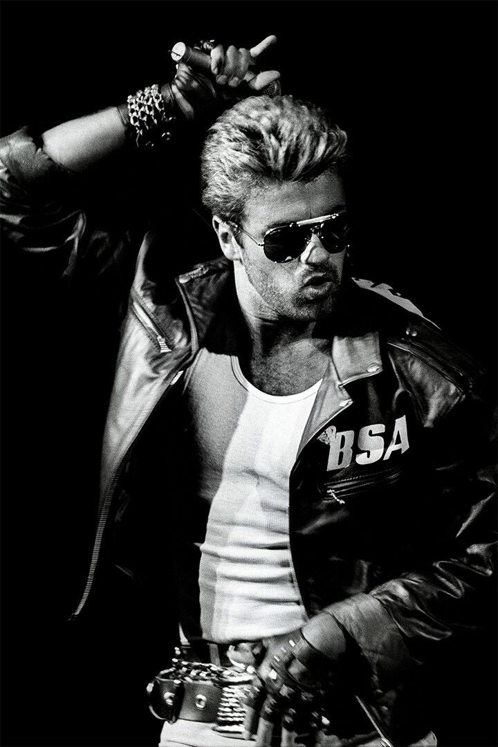 George Michael Singing Vocalist Print Keychain