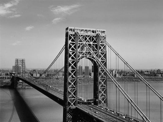 George Washington Bridge Hudson New York Retro Magnet Picture Magnet Print