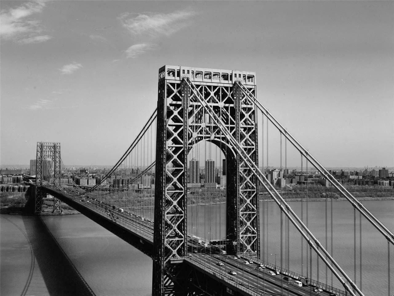 George Washington Bridge Hudson New York Retro Keychain Picture Keychain Print