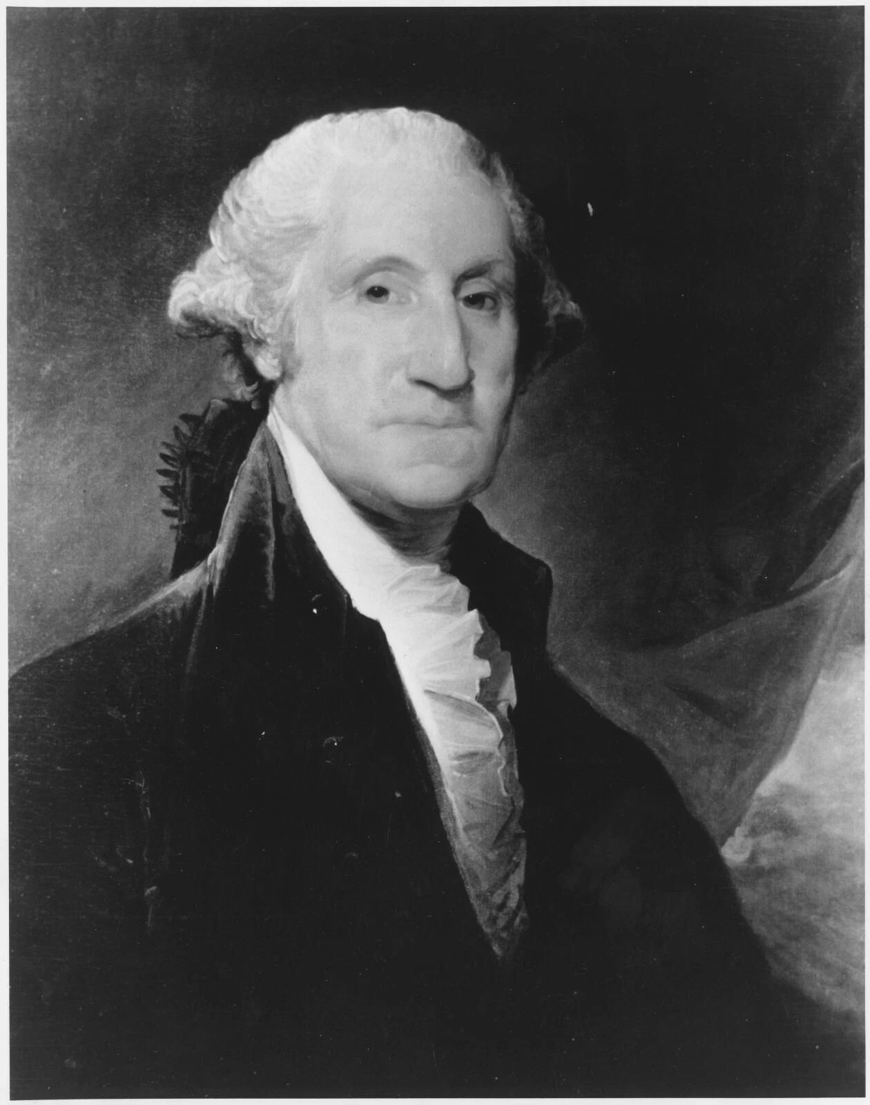 George Washington Gilbert Stuart Portrait President Usa 11 X 17 Magnet Picture Bw