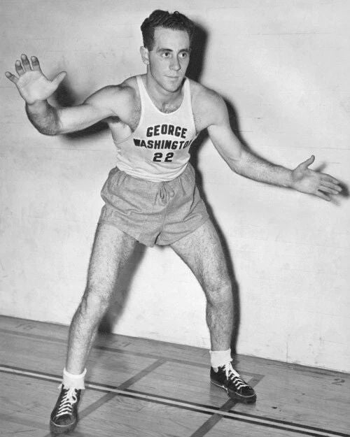 George Washington Red Auerbach Glossy Keychain College Basketball Print