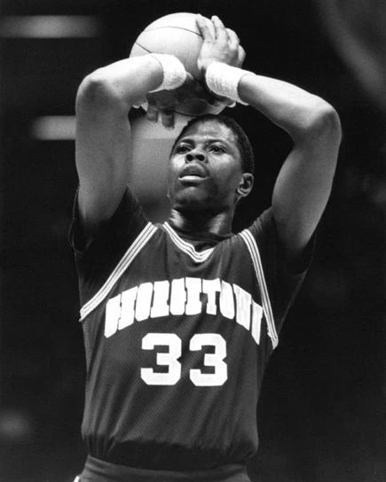 Georgetown Hoyas Patrick Ewing Glossy Magnet Ncaa College Basketball Print