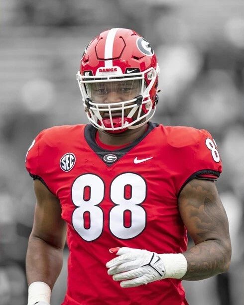 Georgia Bulldogs Jalen Carter Glossy Keychain Spotlight Print College Keychain