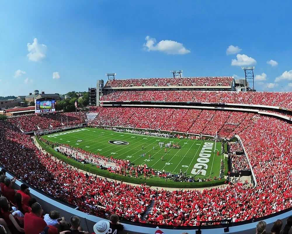 Georgia Bulldogs Sanford Stadium Glossy Keychain Field Keychain 1