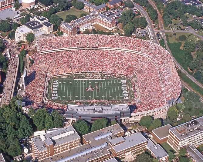 Georgia Bulldogs Sanford Stadium Glossy Photo Field Print Poster 3