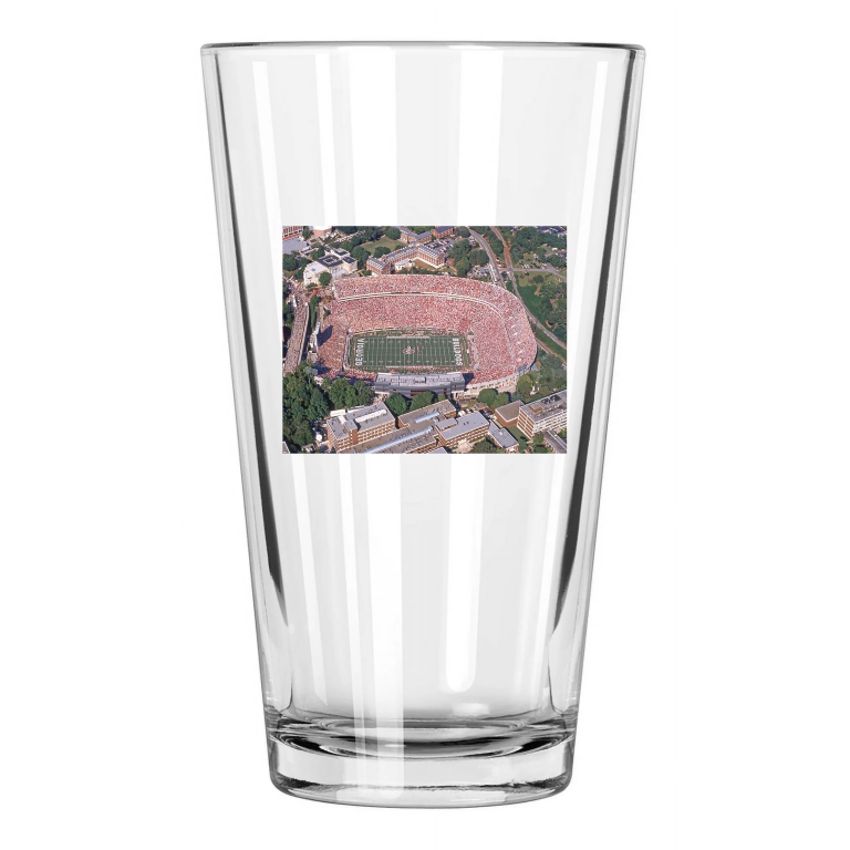 Georgia Bulldogs Sanford Stadium Photo Field 3 Pint Beer Drinking Glass