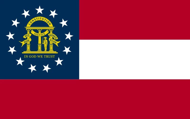 Georgia State Flag Magnet Picture Magnet Print Atlanta Peaches