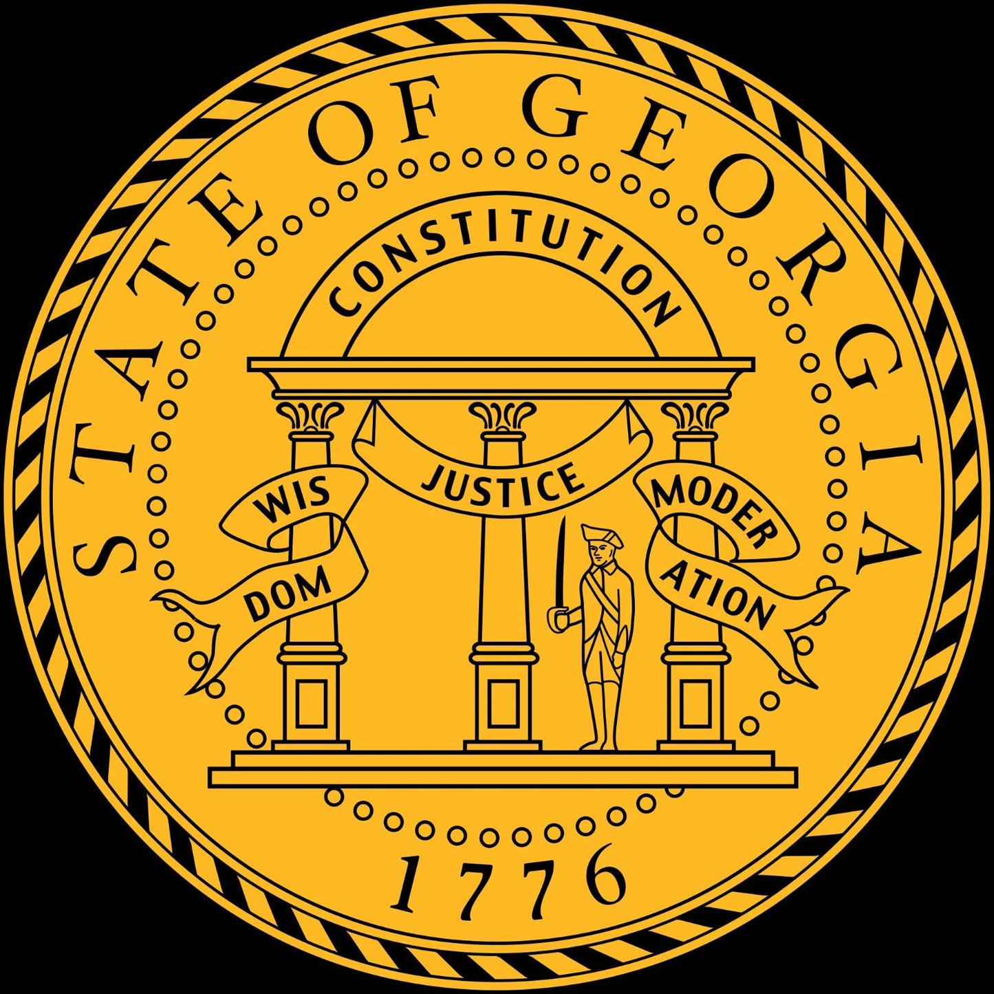 Georgia State Seal Keychain Picture Keychain Print Atlanta Peaches