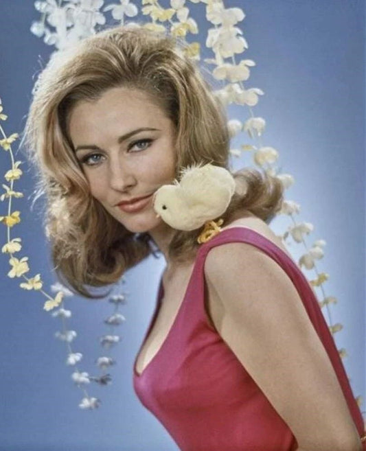 German Actress Elga Andersen & Bird Picture Keychain Print