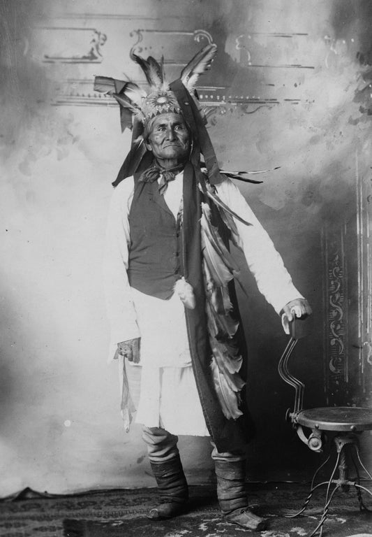 Geronimo Native Apache War Chief Age 78 Old Photo Picture Reprint